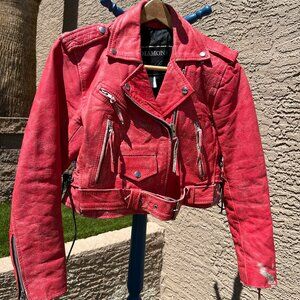 Vintage Pink Motorcycle Jacket